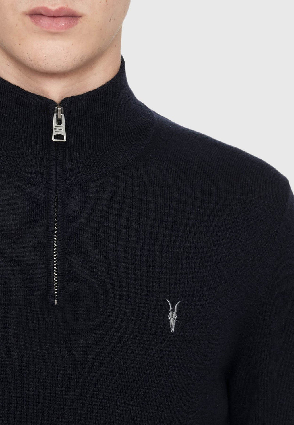 AllSaintsKILBURN ZIP FUNNEL - Strickpullover