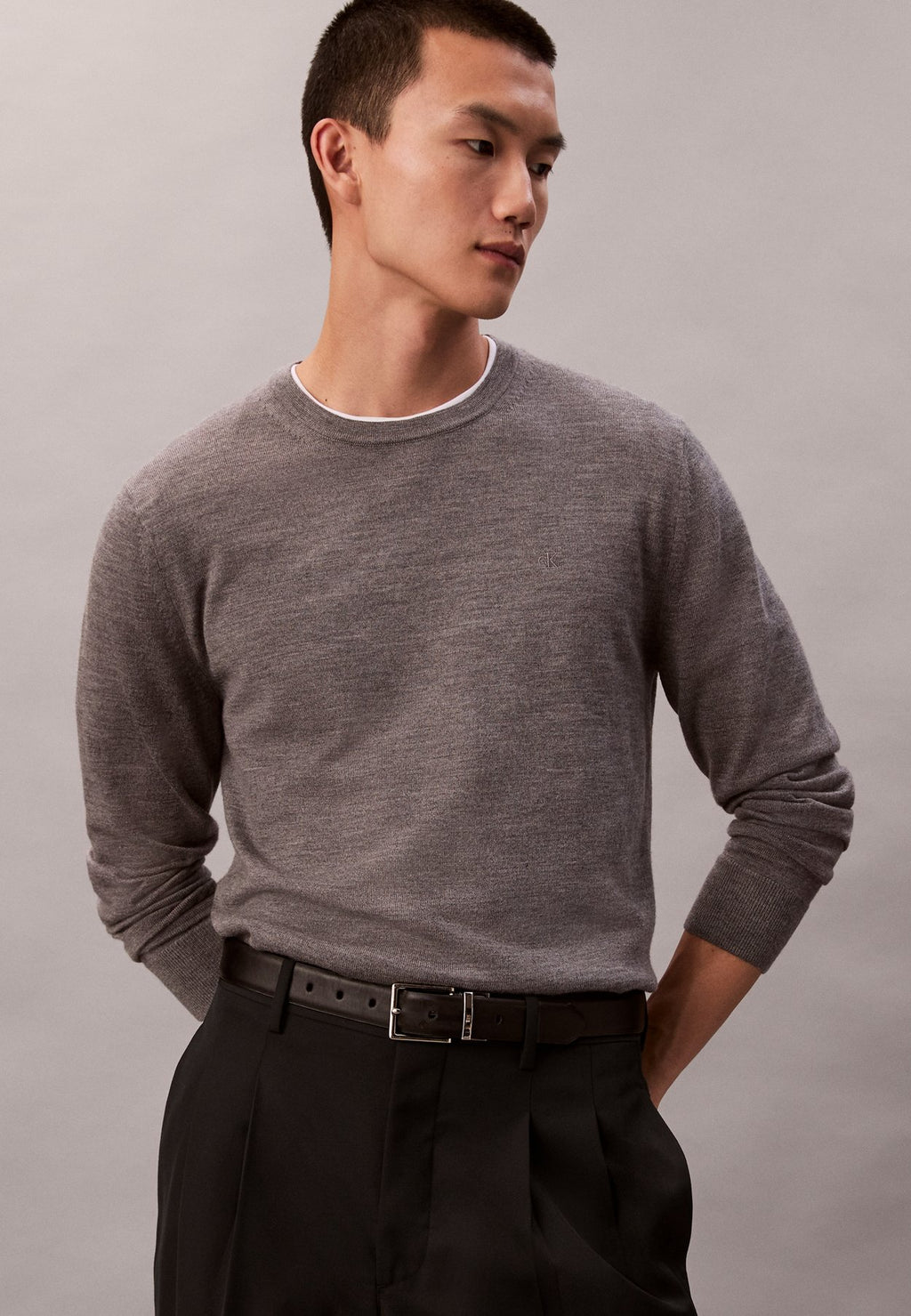 Calvin KleinMERINO WOOL CLASSIC JUMPER - Strickpullover