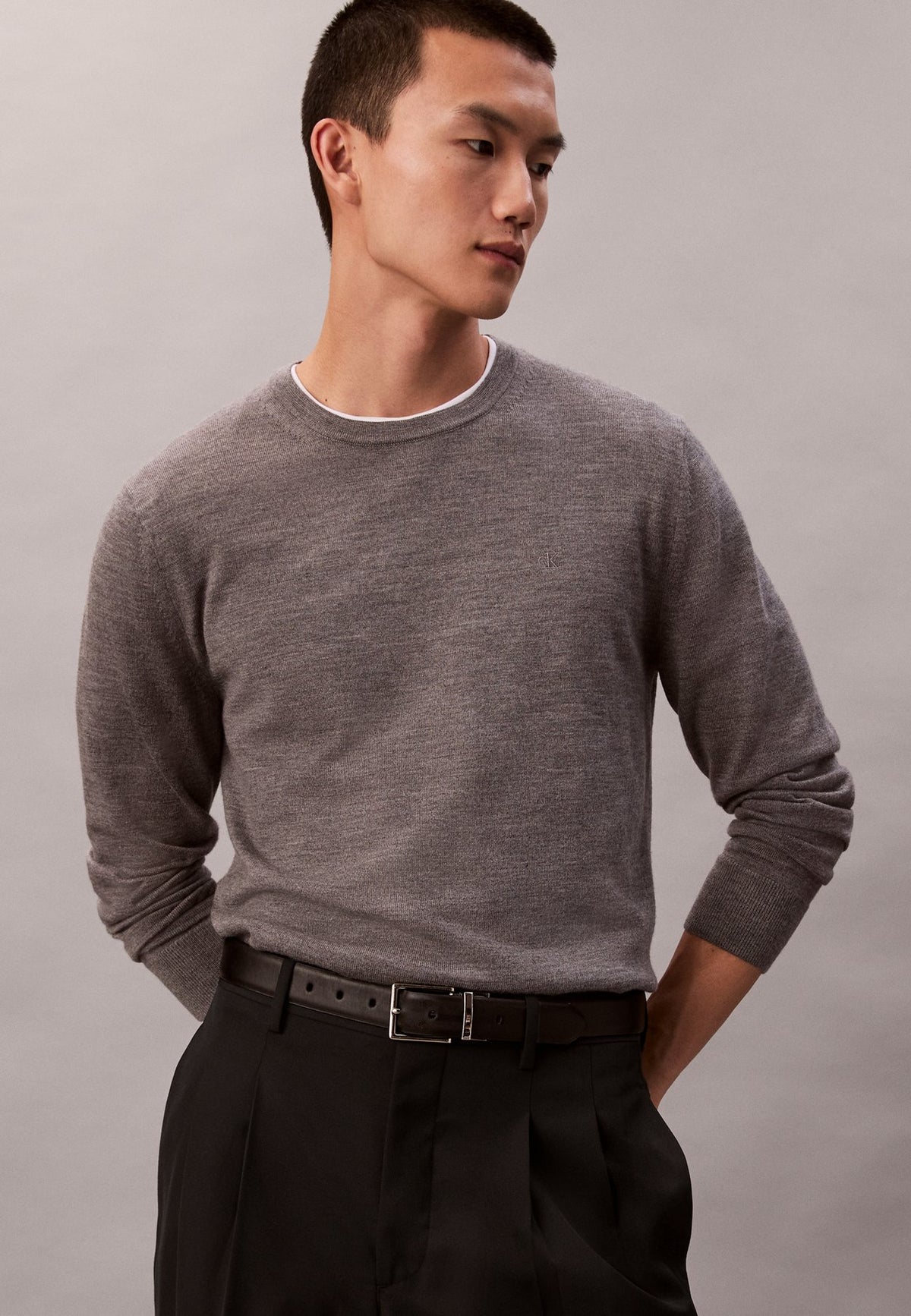 Calvin KleinMERINO WOOL CLASSIC JUMPER - Strickpullover