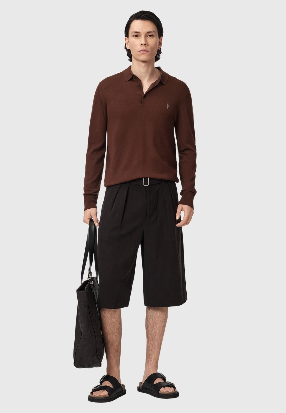 AllSaintsMODE MERINO LS POLO - Strickpullover