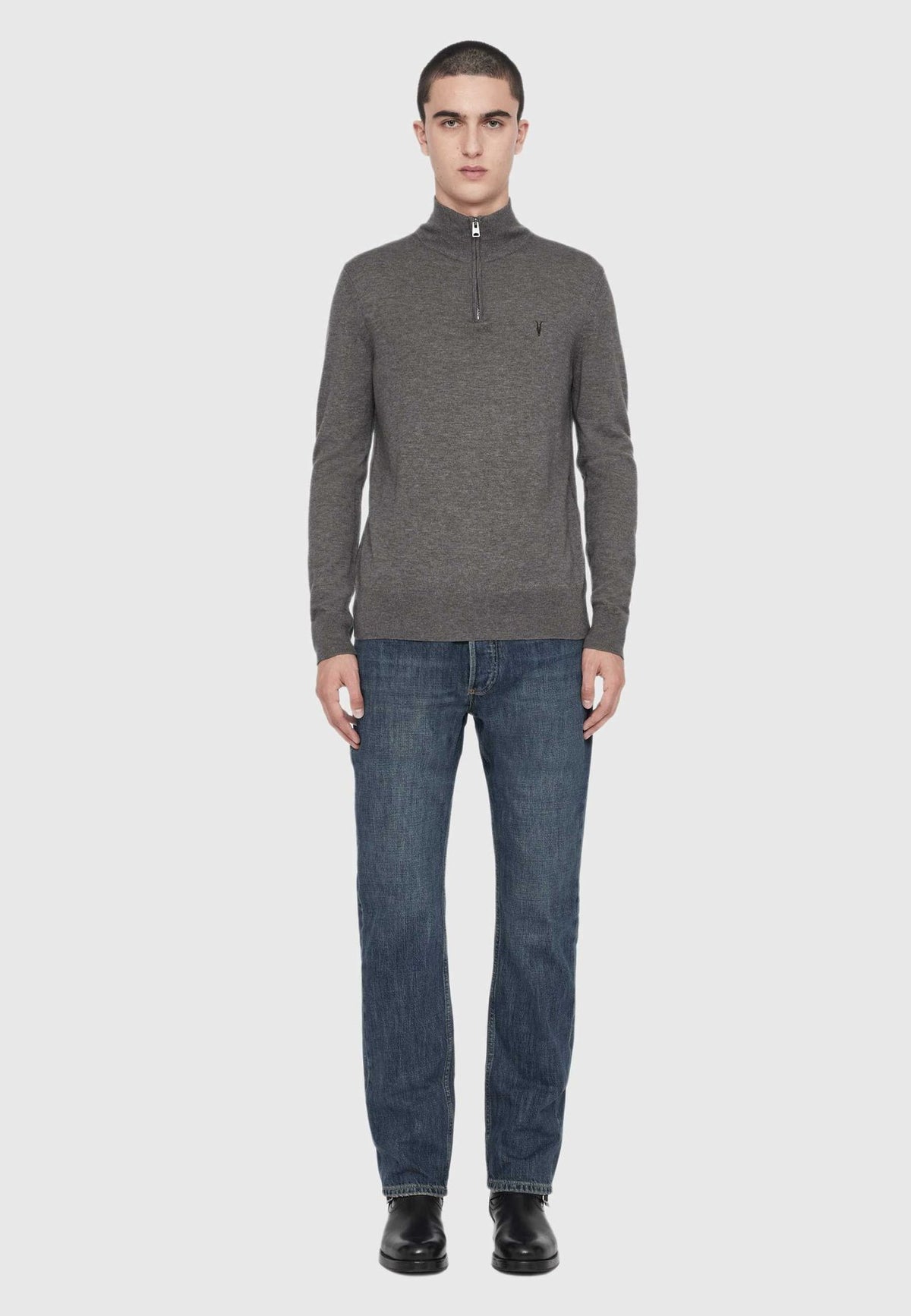 AllSaintsKILBURN ZIP FUNNEL - Strickpullover
