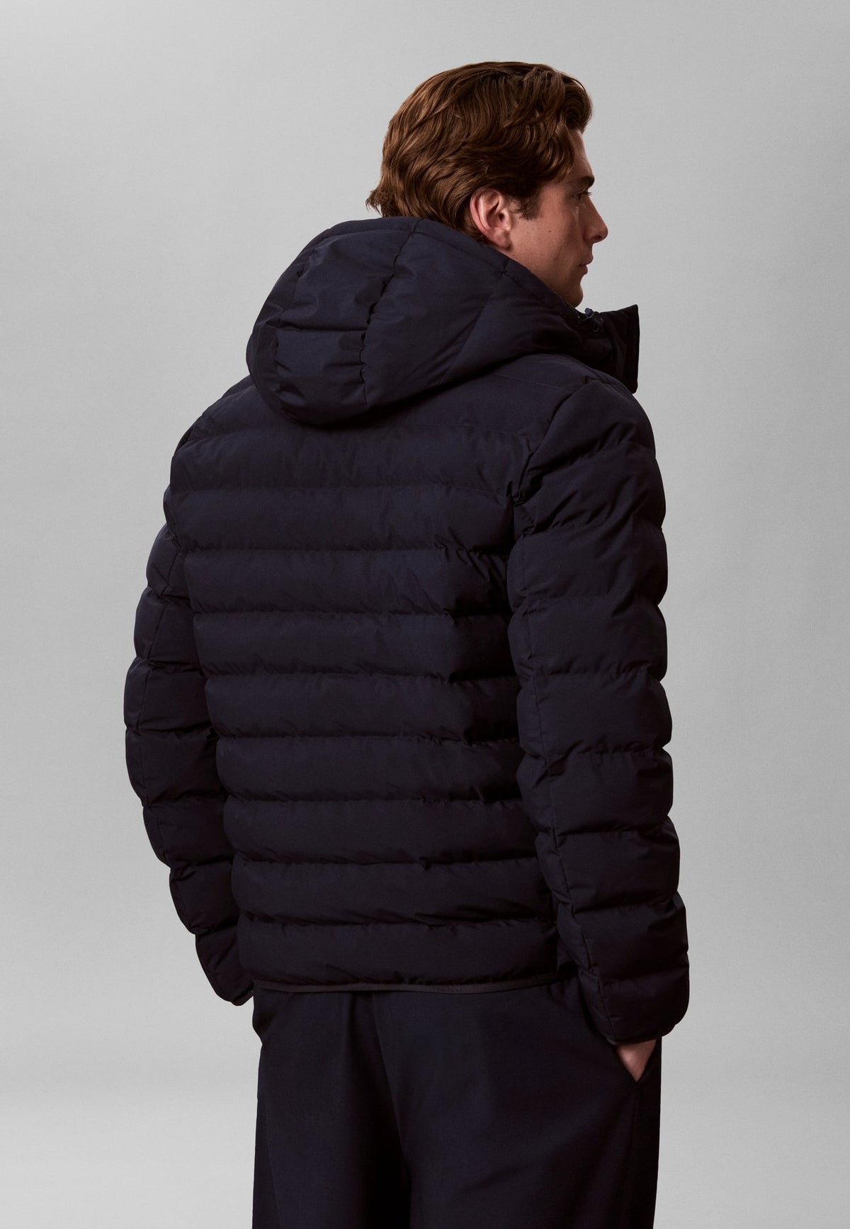 Calvin KleinLIGHTWEIGHT LOGO HOODED PUFFER JACKET - Übergangsjacke