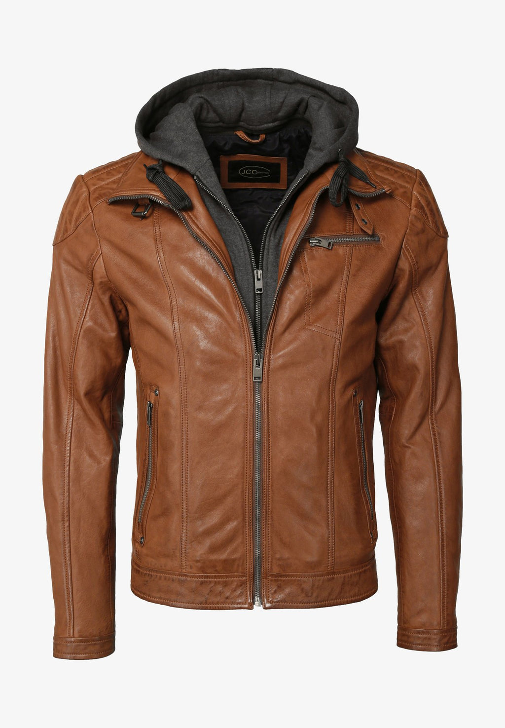 JCCMIT KAPUZE - Lederjacke