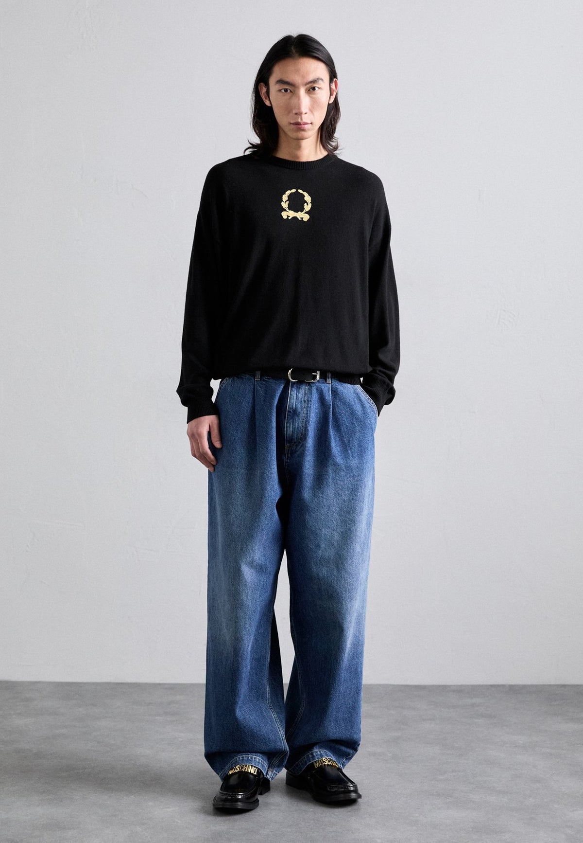 MOSCHINOLAUREL CROWN EMBLEM - Strickpullover