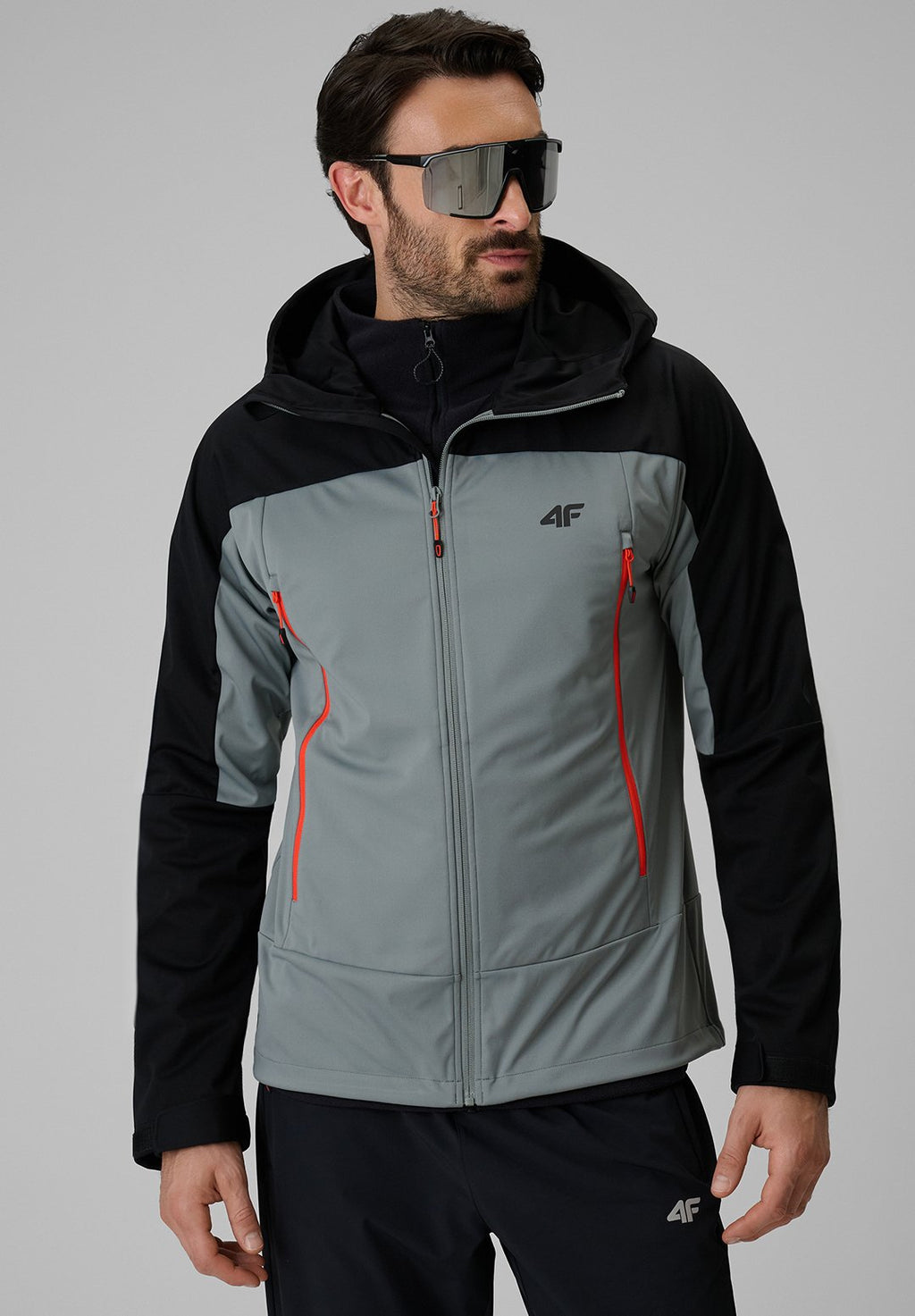 4F4F KURTKA SOFTSHELL WIATROODPORNA MEMBRANA 8000 MĘSKA - Softshelljacke
