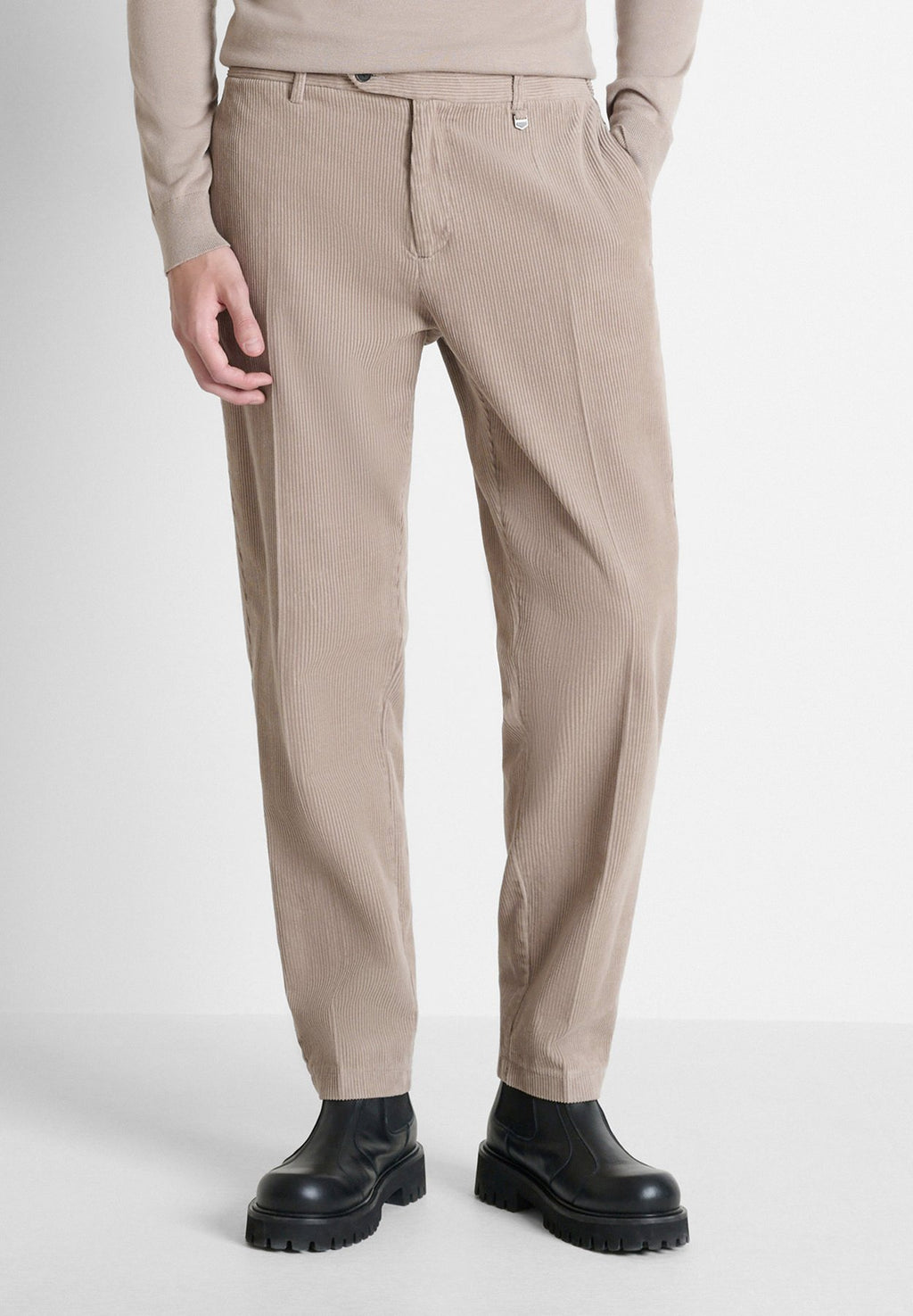 Antony Morato'CHRIS' IRON REGULAR-FIT TROUSERS IN COTTON CORDUROY - Stoffhose
