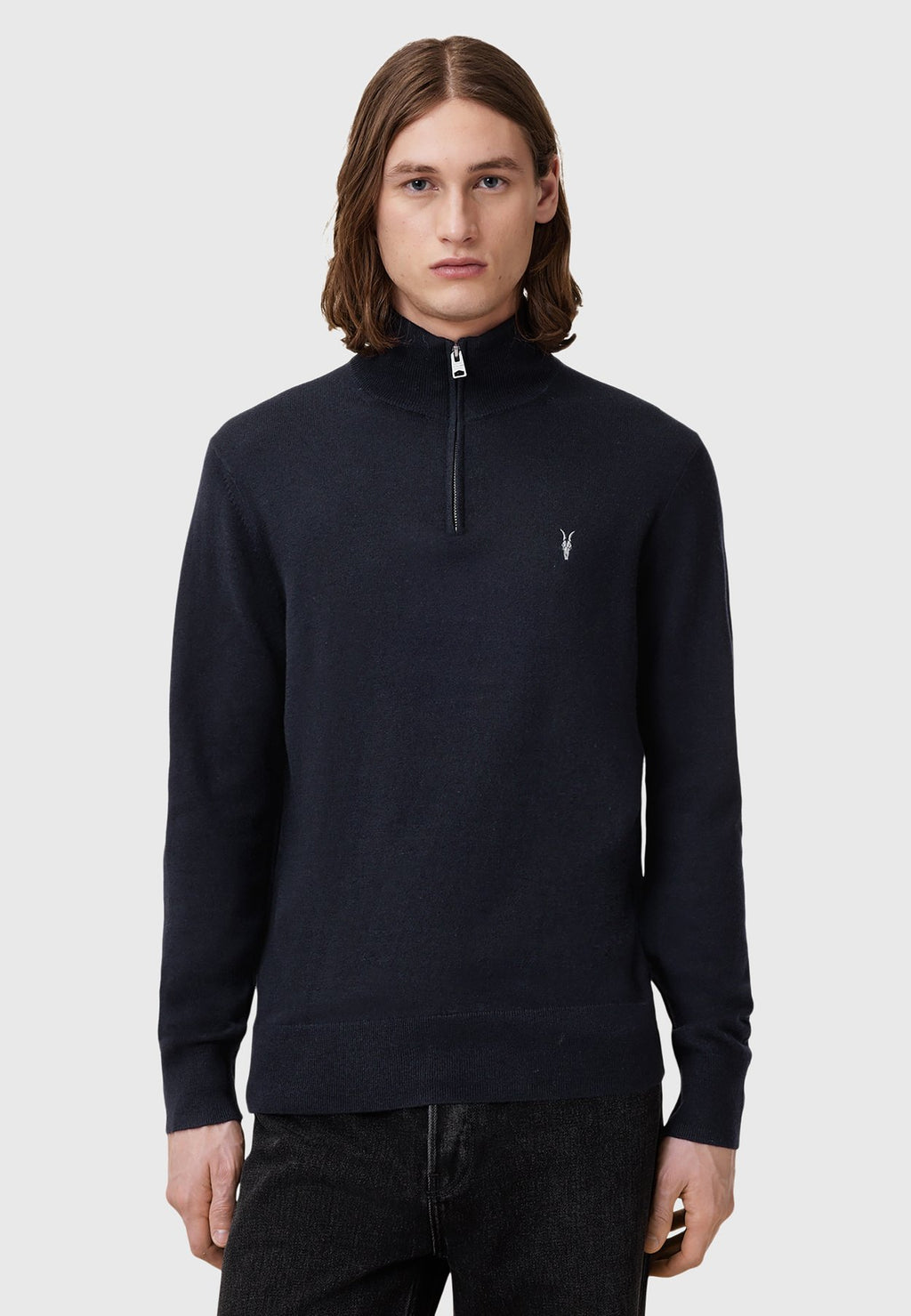 AllSaintsKILBURN ZIP FUNNEL - Strickpullover