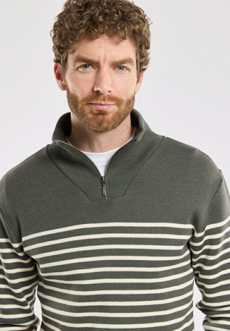 Armor luxHERITAGE STRIPED PULLOVER - Strickpullover