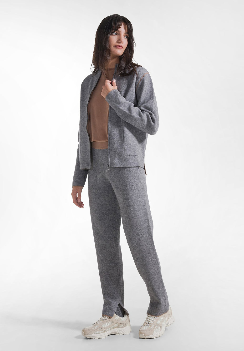 DehaSTRAIGHT BI-COLOUR TROUSERS - TROUSERS - Jogginghose