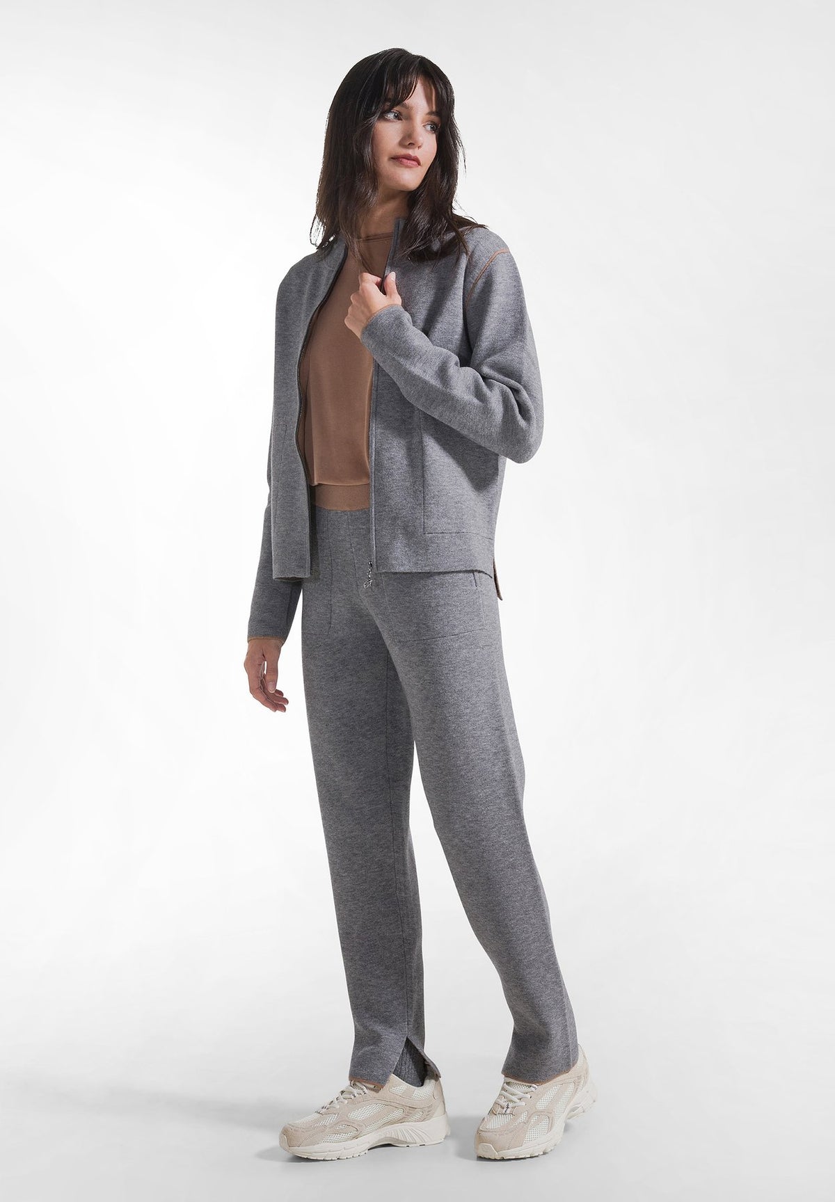 DehaSTRAIGHT BI-COLOUR TROUSERS - TROUSERS - Jogginghose