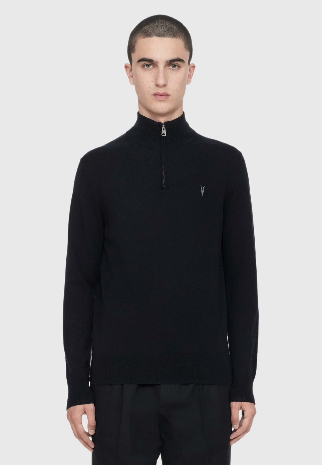 AllSaintsKILBURN ZIP FUNNEL - Strickpullover