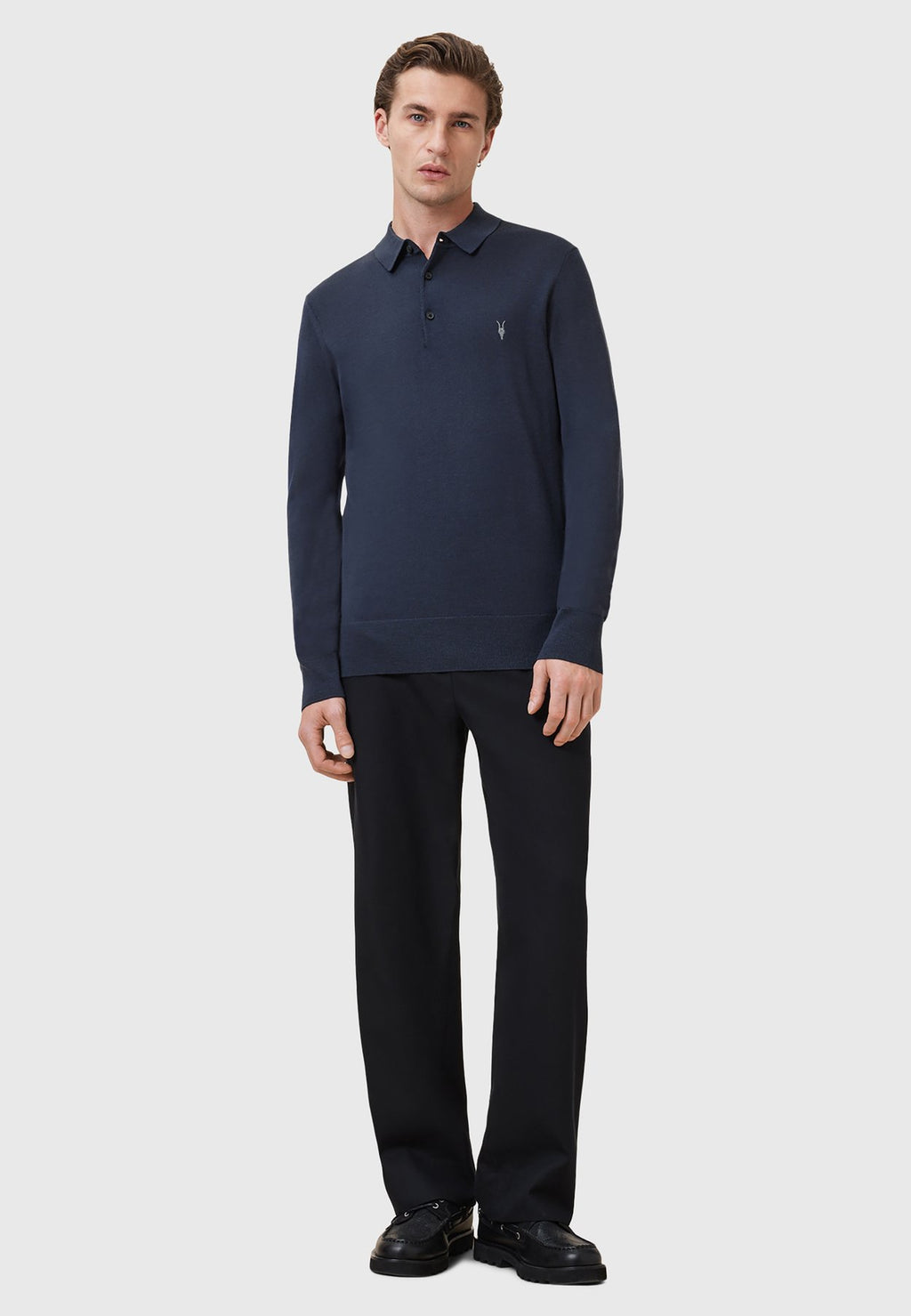 AllSaintsMODE MERINO LS POLO - Strickpullover