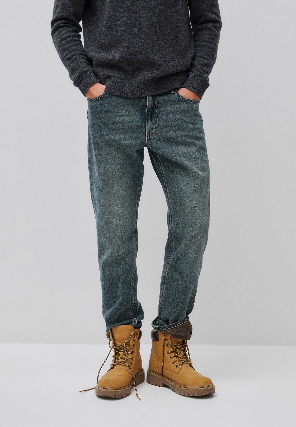 United Colors of Benetton5-POCKET DENIM, BROWN INTERIOR. REGULAR FIT... - Jeans Straight Leg