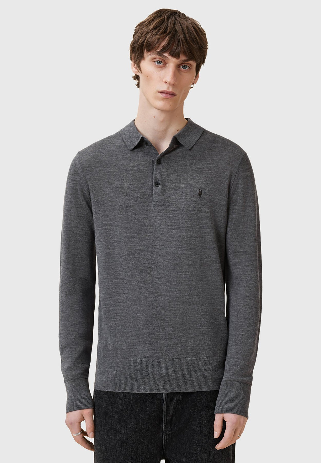 AllSaintsMODE MERINO LS POLO - Strickpullover