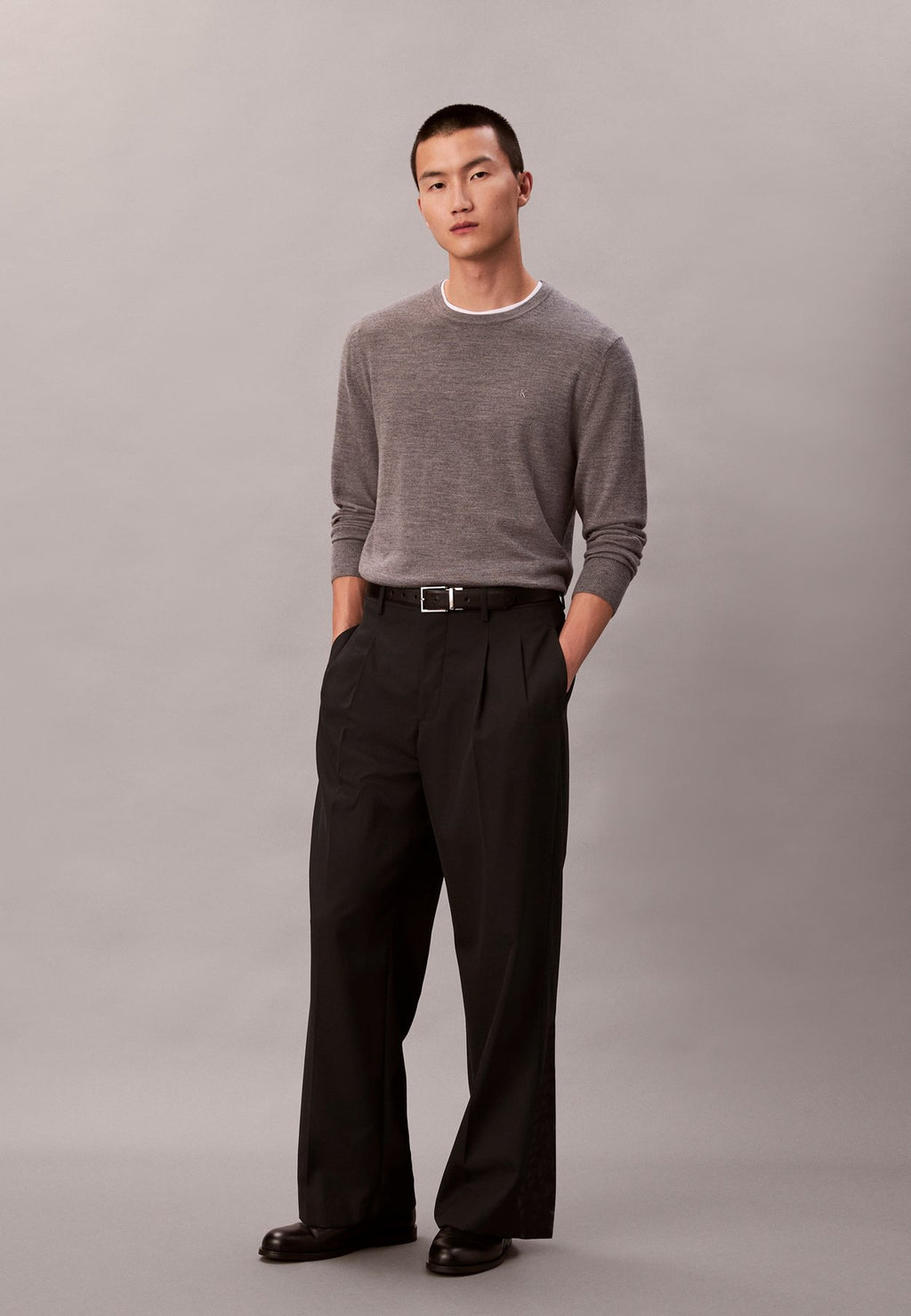 Calvin KleinMERINO WOOL CLASSIC JUMPER - Strickpullover