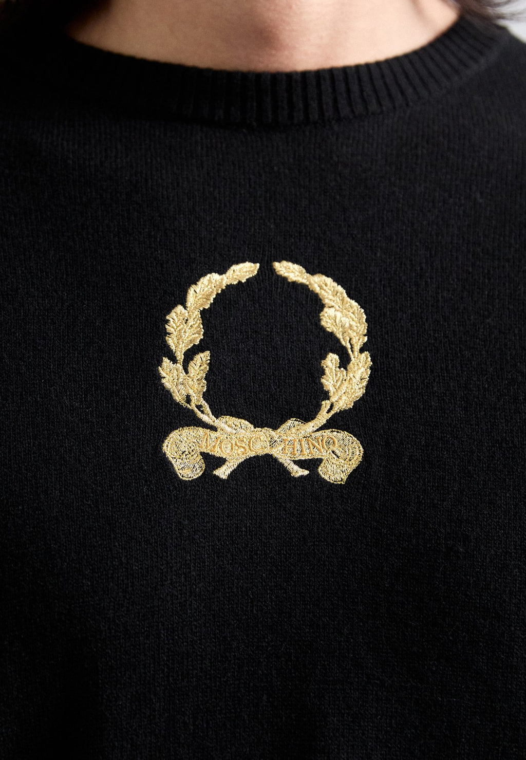 MOSCHINOLAUREL CROWN EMBLEM - Strickpullover