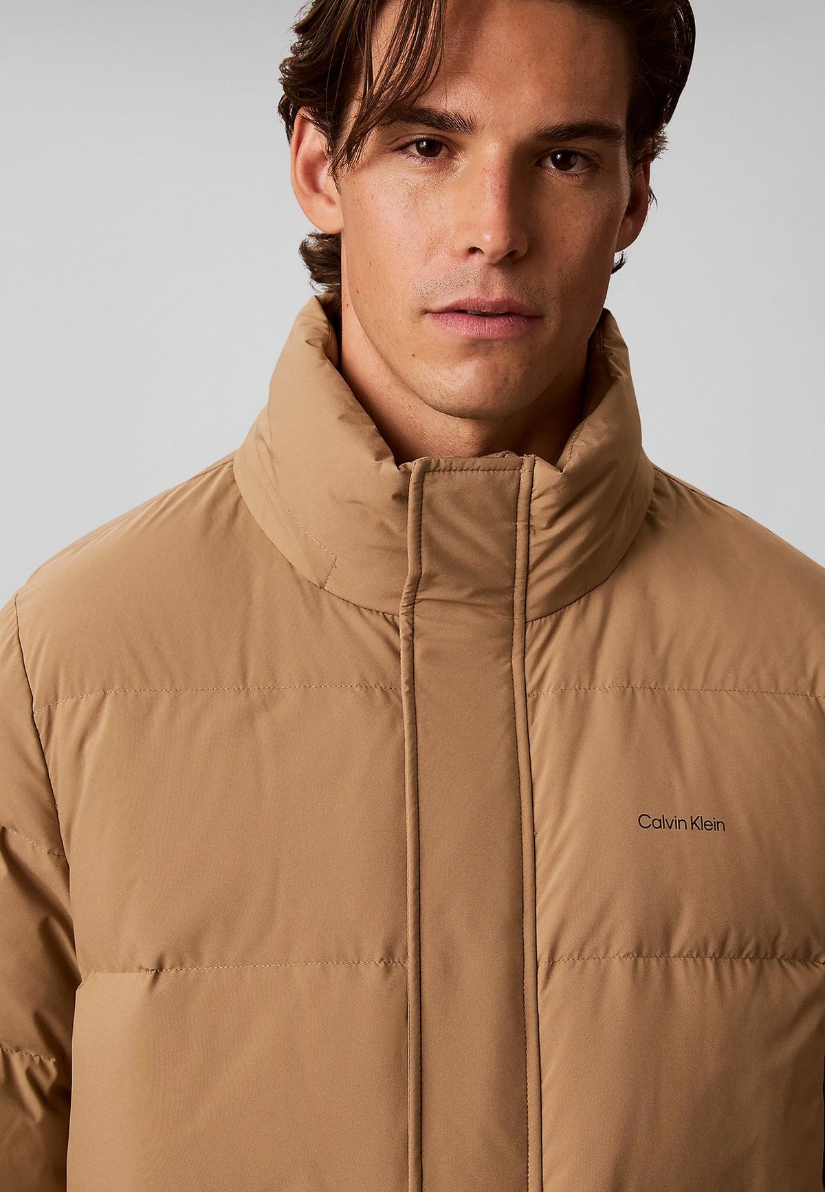 Calvin KleinLONG HOODED DOWN PUFFER COAT - Daunenmantel