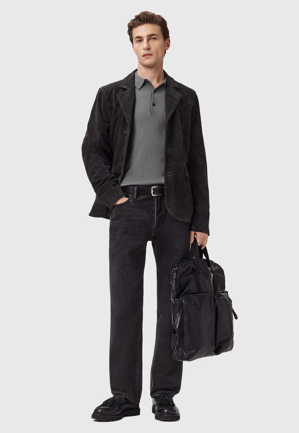 AllSaintsMODE MERINO LS POLO - Strickpullover