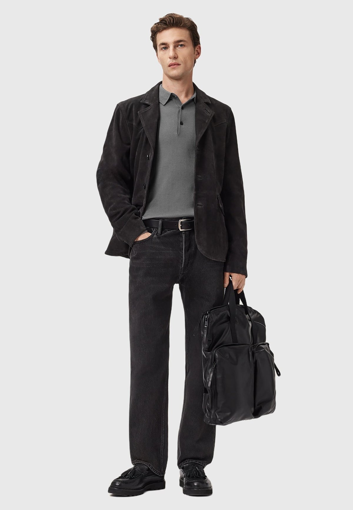 AllSaintsMODE MERINO LS POLO - Strickpullover