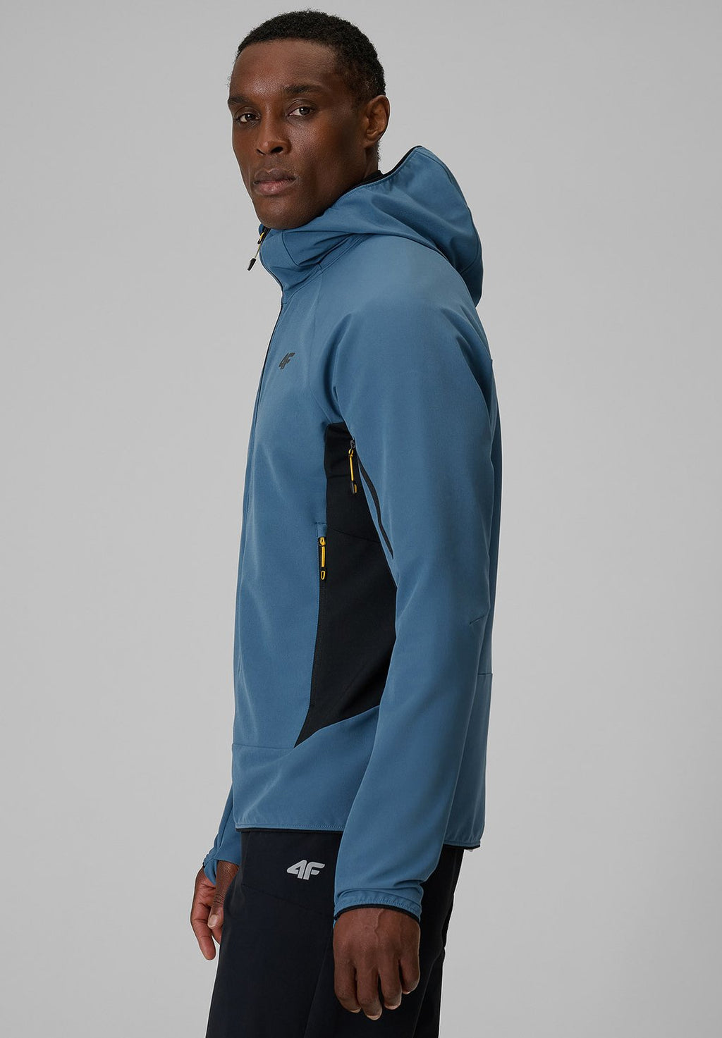 4F4F KURTKA SOFTSHELL WIATROODPORNA MĘSKA - NIEBIESKA XXL - Softshelljacke