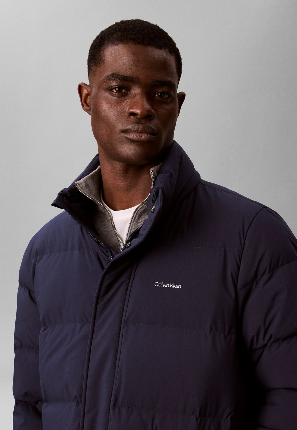 Calvin KleinLONG HOODED DOWN PUFFER COAT - Daunenmantel
