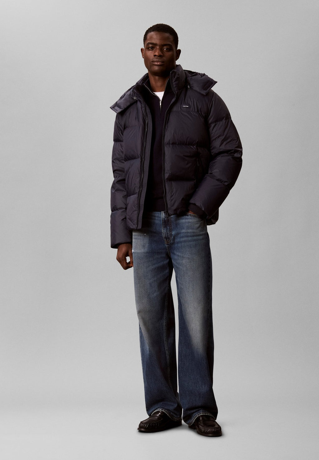 Calvin KleinREMOVABLE HOOD LOGO PUFFER JACKET - Daunenjacke
